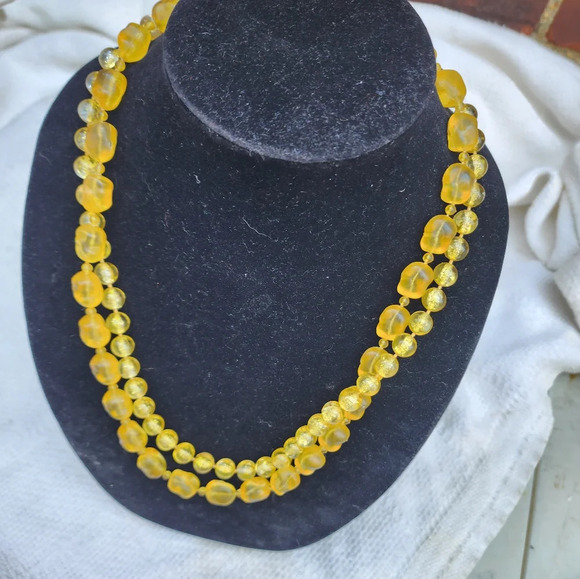 Vintage Sunshine double strand necklace - Picture 6 of 6